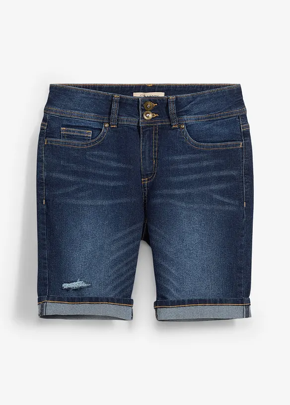 Džínové bermudy Mid Waist, bonprix