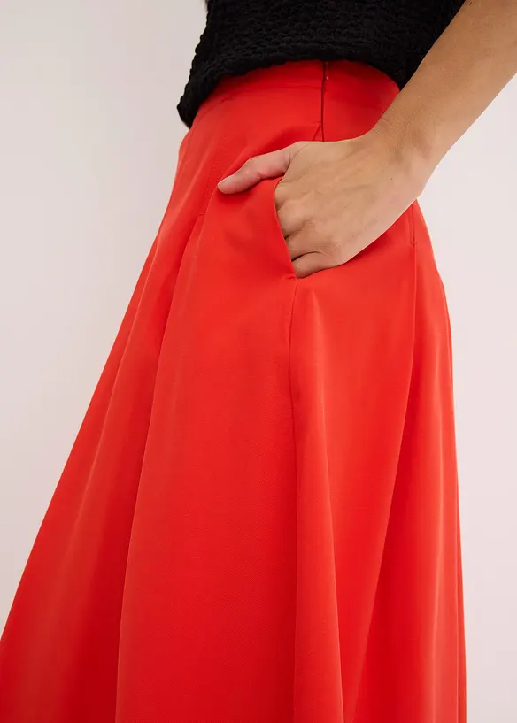 Skládaná sukně z měkké viskózové směsi, bonprix