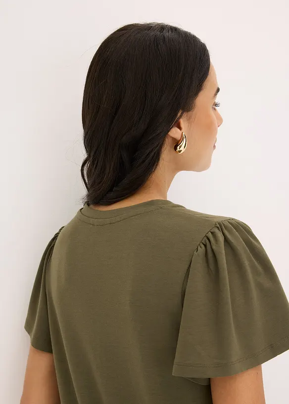 Tričko z viskózy, s knoflíky, bonprix