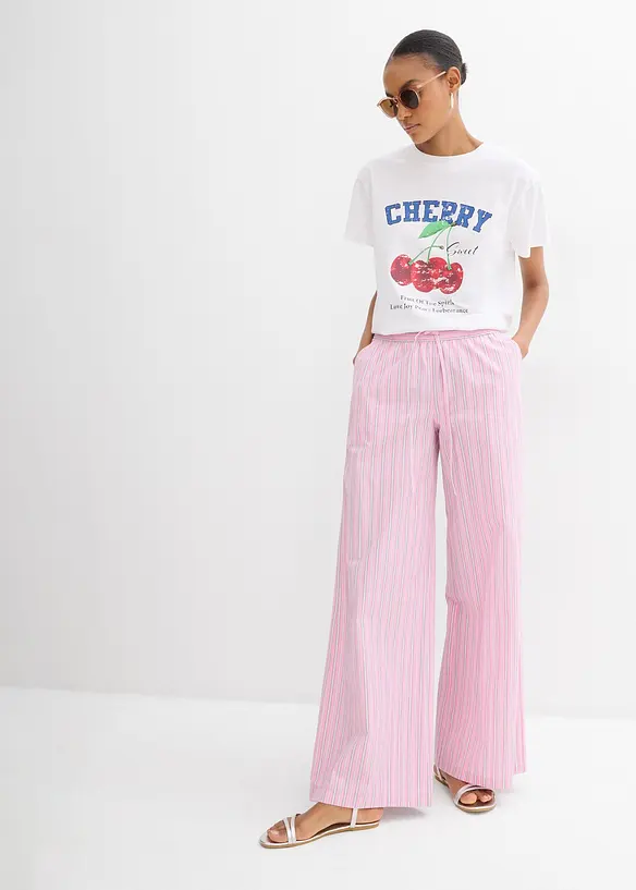 Tričko z čisté organické bavlny, s potiskem, bonprix