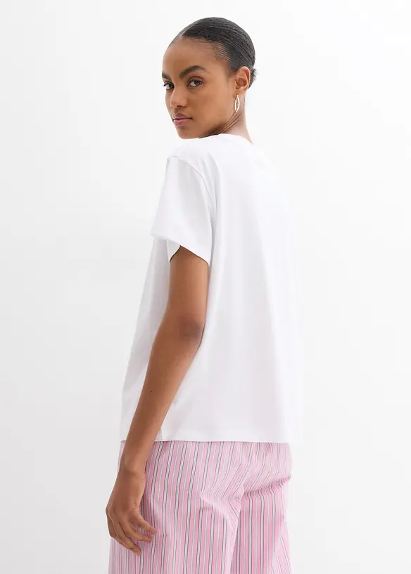 Tričko z čisté organické bavlny, s potiskem, bonprix