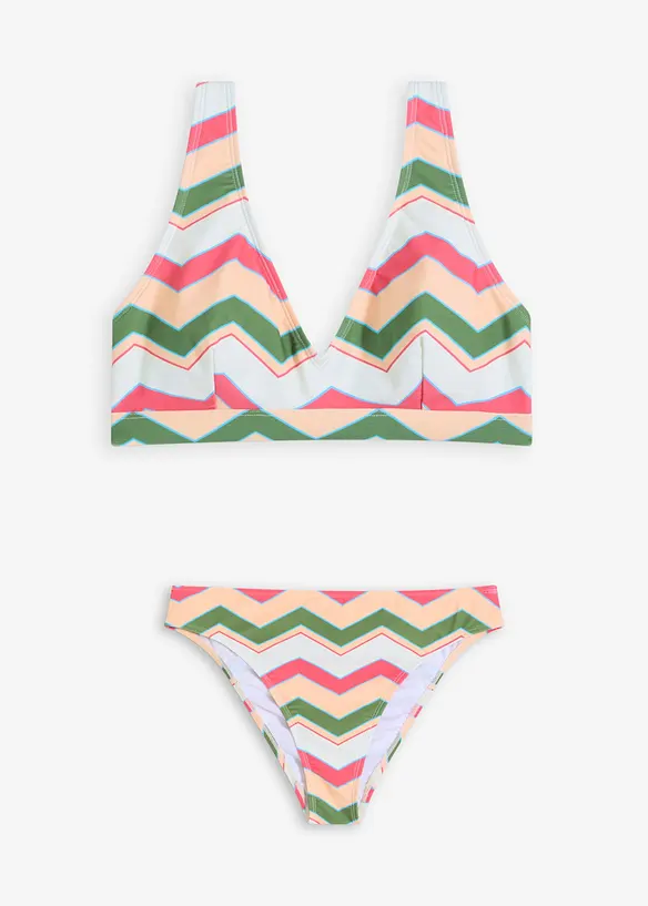 Bikiny s podprsenkovým topem, s výstřihem do V (2dílná souprava), bonprix