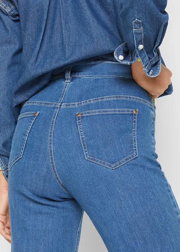 Džíny Mom se strečem, High Waist, bonprix