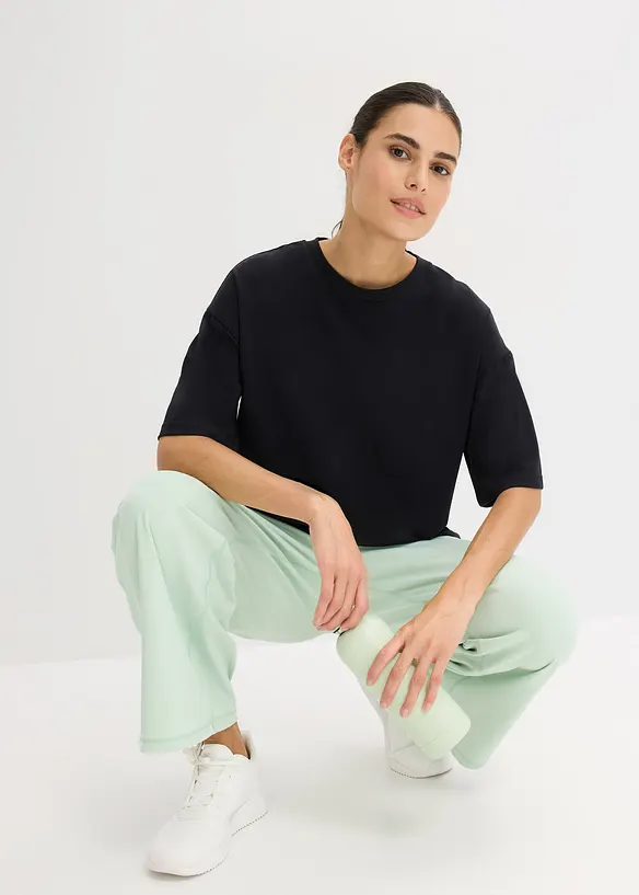 Oversize sportovní triko s bavlnou, rychleschnoucí, bonprix