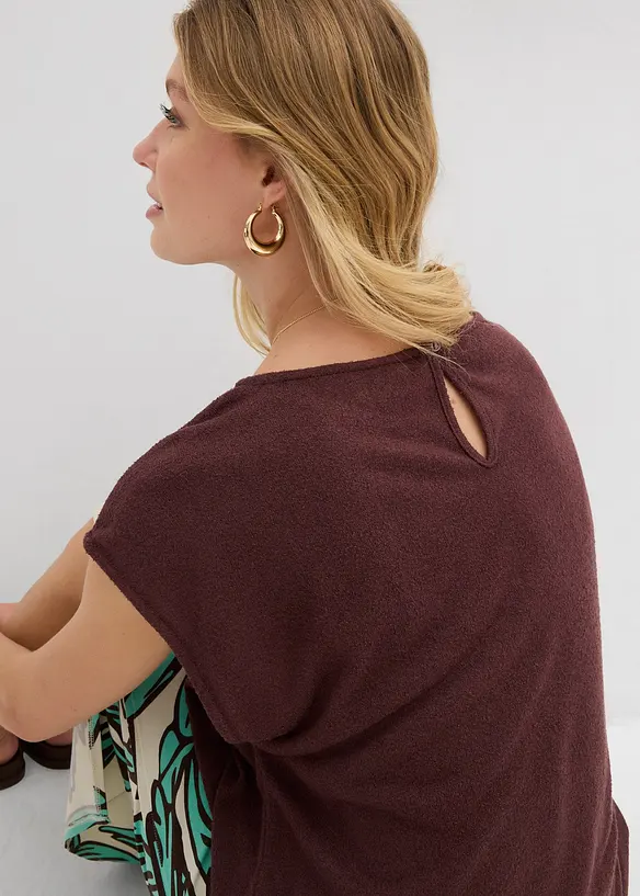 Oversize triko s pleteným vzhledem, bonprix