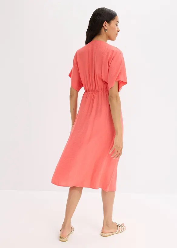 Tunikové šaty z mačkaného materiálu, bonprix