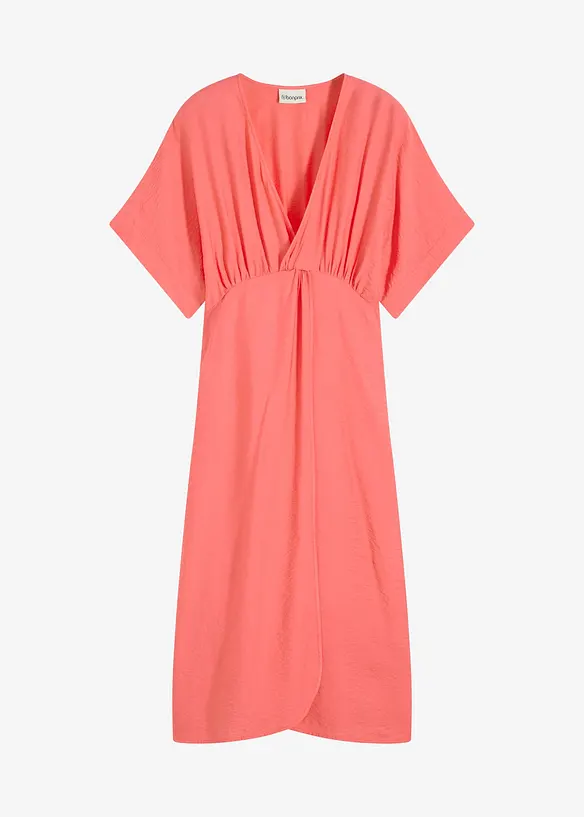 Tunikové šaty z mačkaného materiálu, bonprix