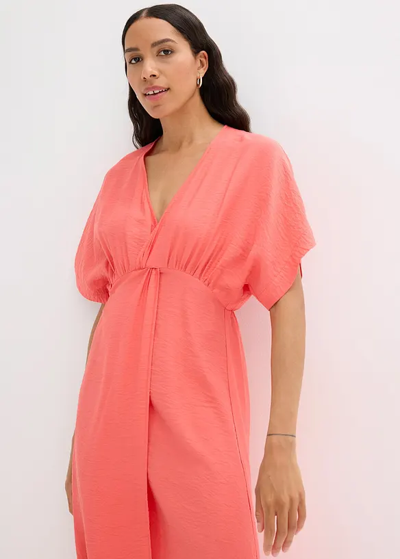 Tunikové šaty z mačkaného materiálu, bonprix