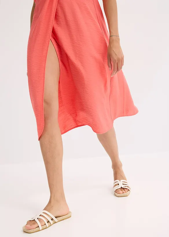 Tunikové šaty z mačkaného materiálu, bonprix