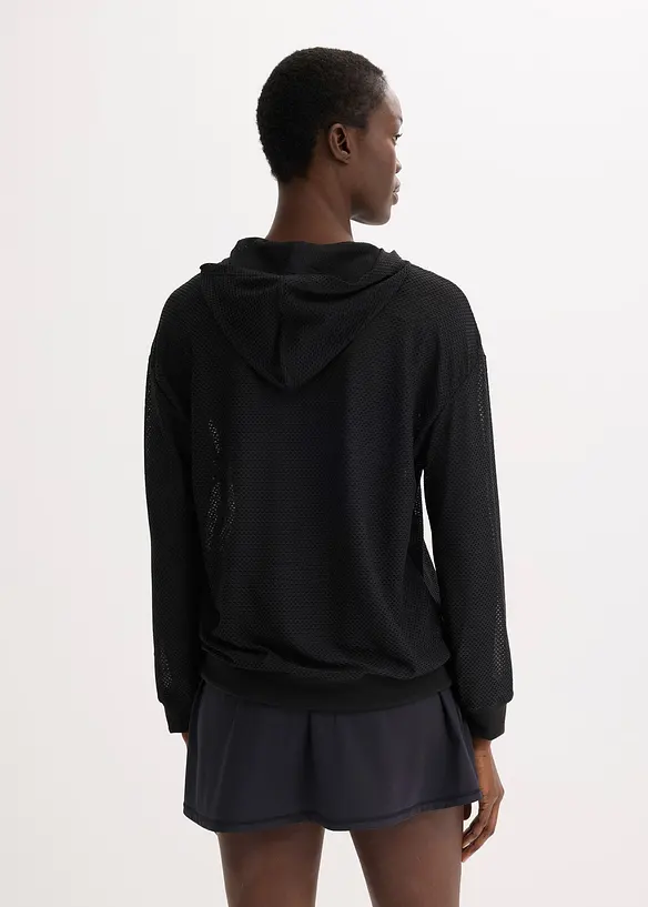 Průhledná sportovní bunda ze síťoviny, oversize, bonprix