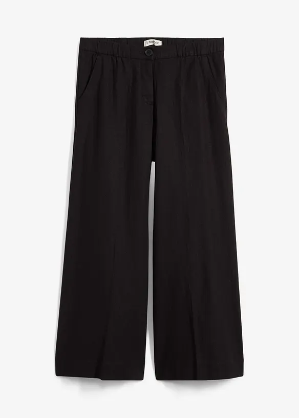 Culotte kalhoty s elastickým pasem, z viskózové směsi, bonprix