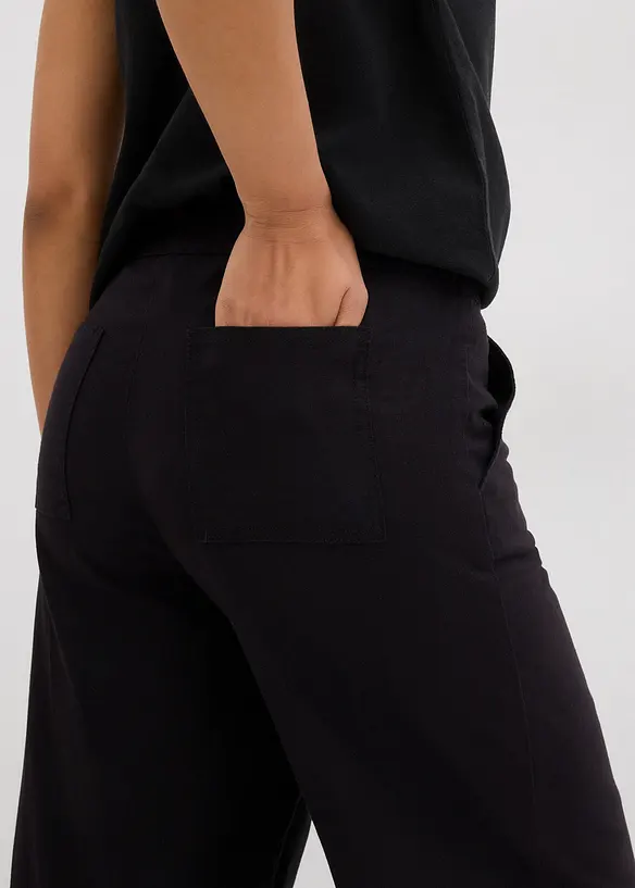 Culotte kalhoty s elastickým pasem, z viskózové směsi, bonprix