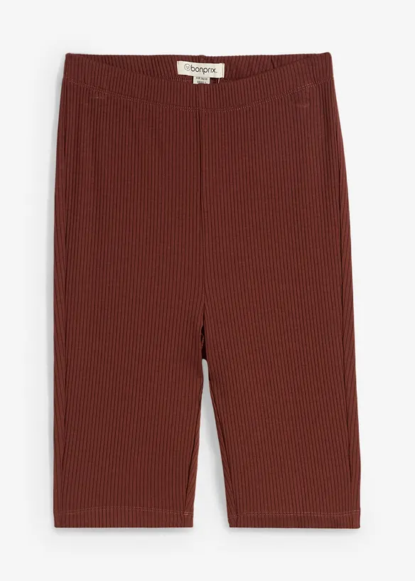 Krátké legíny z žebrovaného žerzeje, High Waist, bonprix
