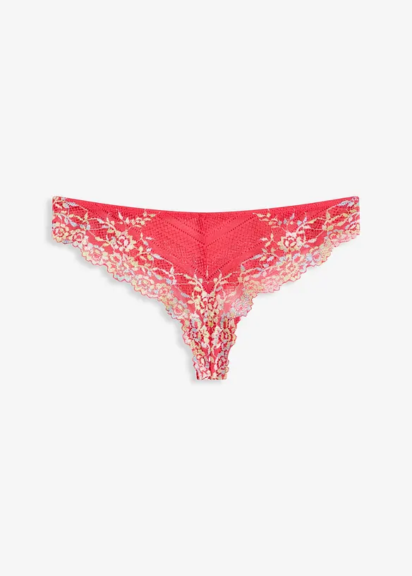 Tanga s barevnou krajkou, bonprix