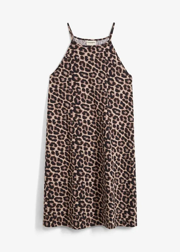 Šaty s leopardím potiskem, z čisté bavlny, bonprix