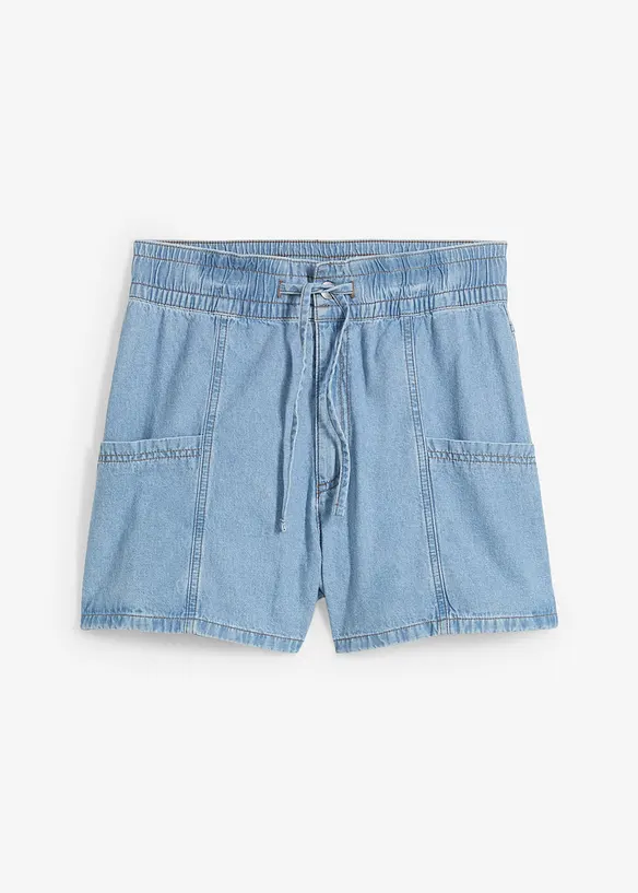 Džínové šortky, High Waist, pohodlný pas, bonprix