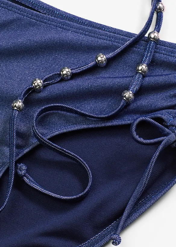 Bikiny s kosticemi (2dílná souprava), s džínovým vzhledem, bonprix