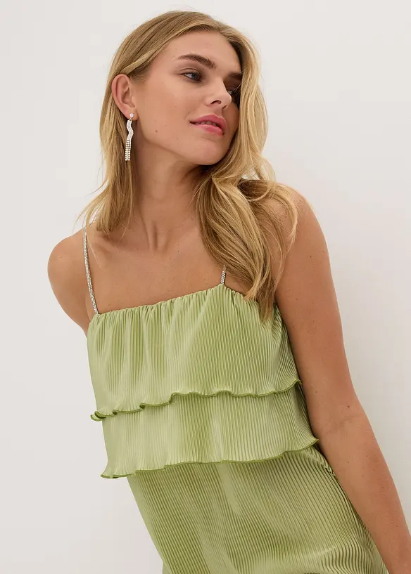 Žerzejové šaty s plisováním, bonprix