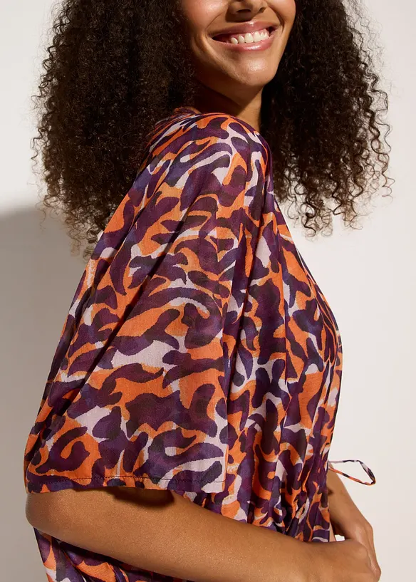 Plážové kimono s vázačkou, bonprix