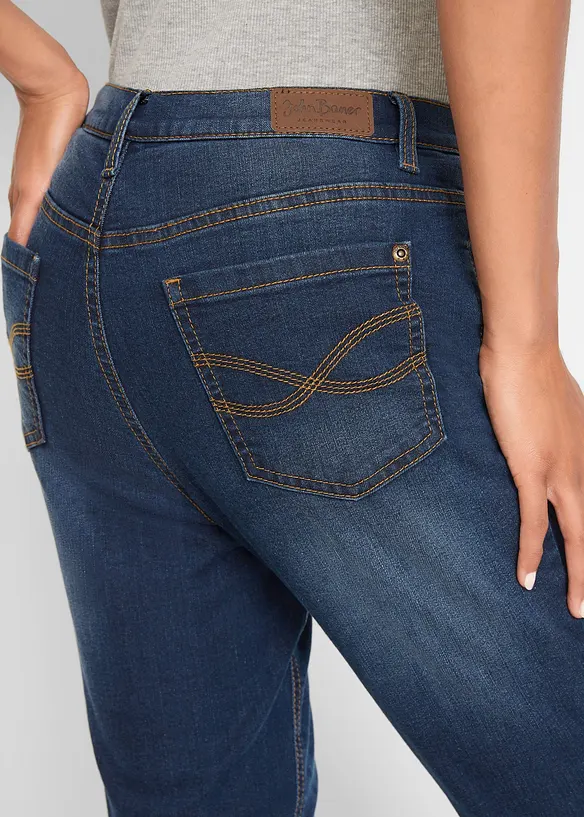 Termo strečové džíny, Hight Waist, Straight, bonprix