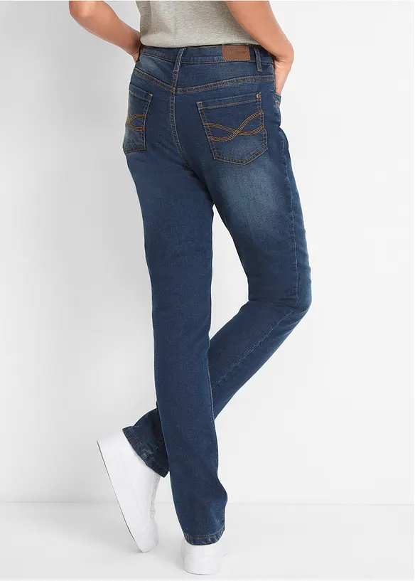 Termo strečové džíny, Hight Waist, Straight, bonprix