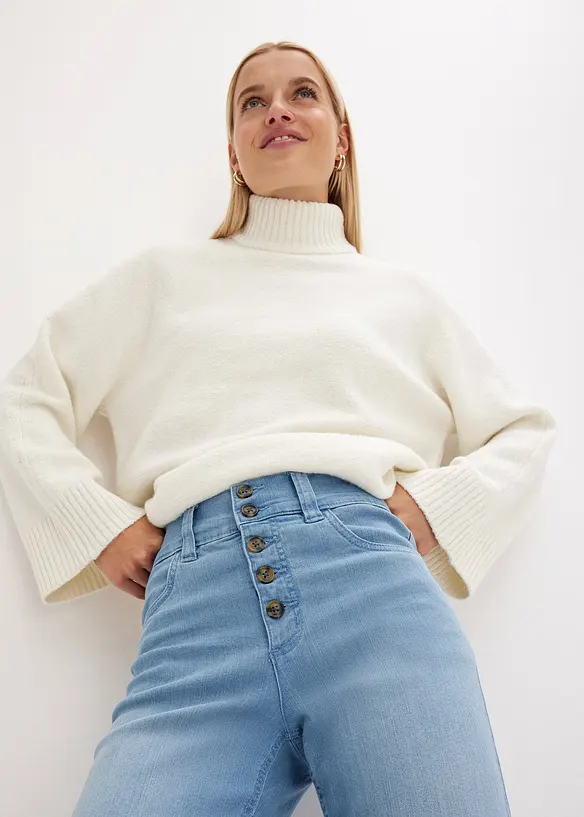 Strečové džíny Straight, High Waist, bonprix