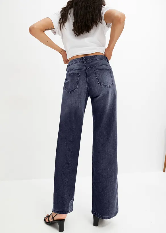 Strečové džíny Wide Leg, Mid Waist, bonprix