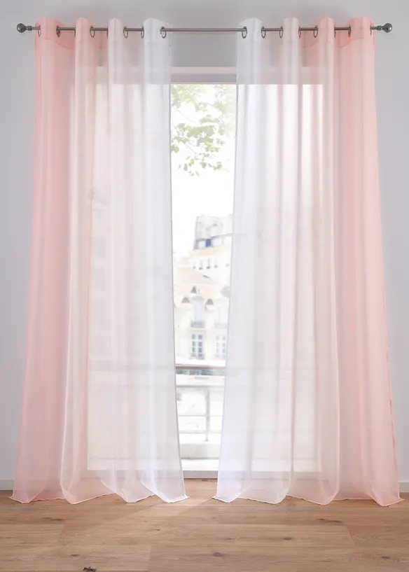 Z&aacute;clona s barevn&yacute;m přechodem (2 ks), s recyklovan&yacute;m polyesterem, bonprix