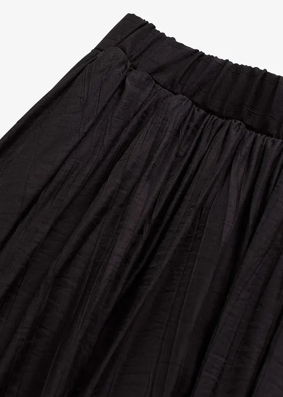 Dlouhá sukně ze strukturovaného mačkaného materiálu, bonprix