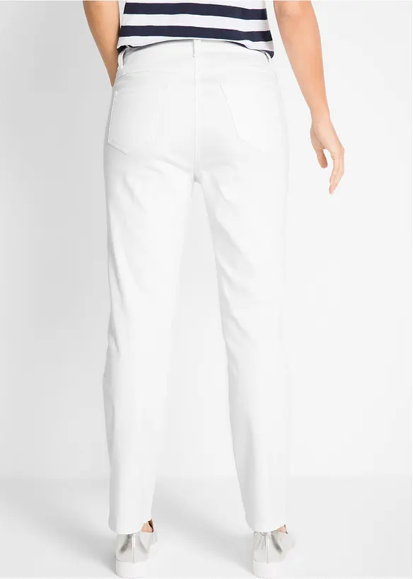 Strečové džíny s rovnými nohavicemi, Mid Waist, bonprix