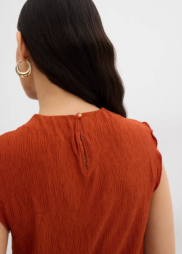 Top ze strukturovaného materiálu se zmačkanou úpravou, bonprix