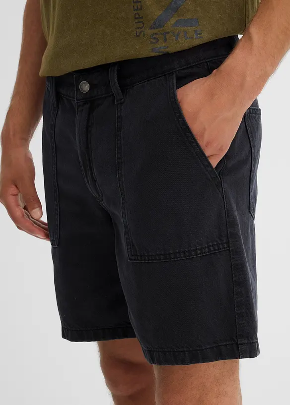 Keprové šortky z čisté bavlny, Loose Fit, bonprix