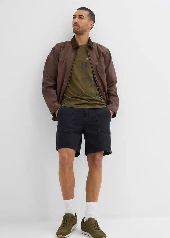 Keprové šortky z čisté bavlny, Loose Fit, bonprix