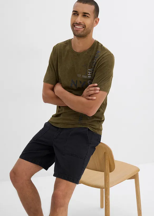 Keprové šortky z čisté bavlny, Loose Fit, bonprix