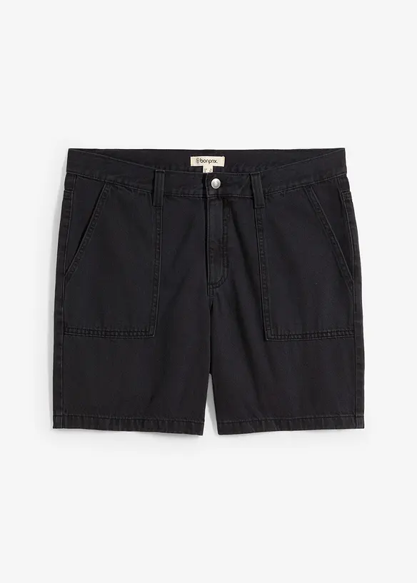 Keprové šortky z čisté bavlny, Loose Fit, bonprix
