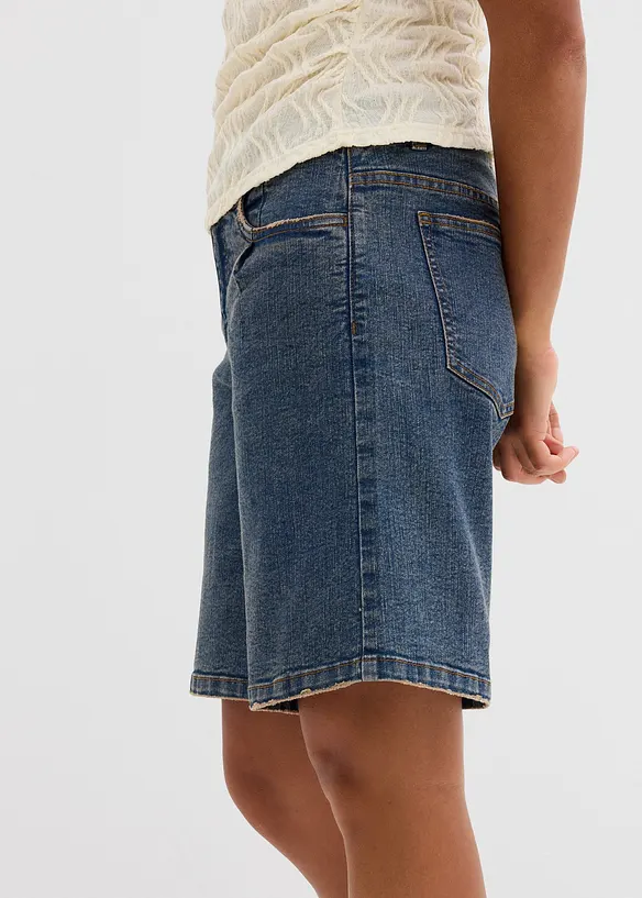 Džínové bermudy, Mid Waist, bonprix