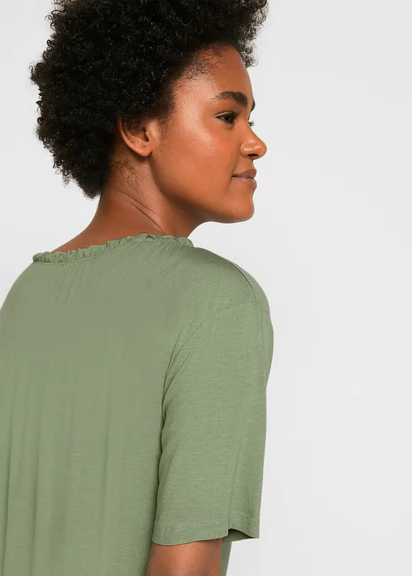 Dlouhé triko z viskózové směsi, bonprix