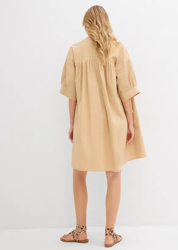 Oversize kaftanové šaty z čisté organické bavlny, bonprix
