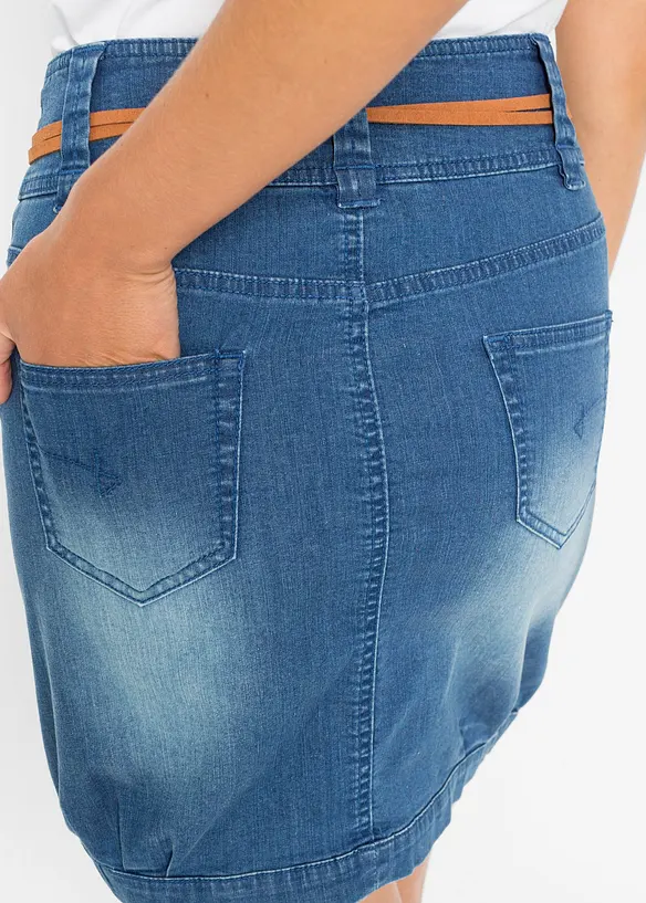 Džínová sukně, Mid Waist, bonprix