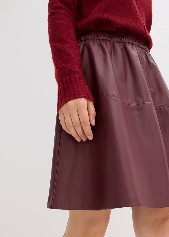 Krátká sukně z umělé kůže, bonprix