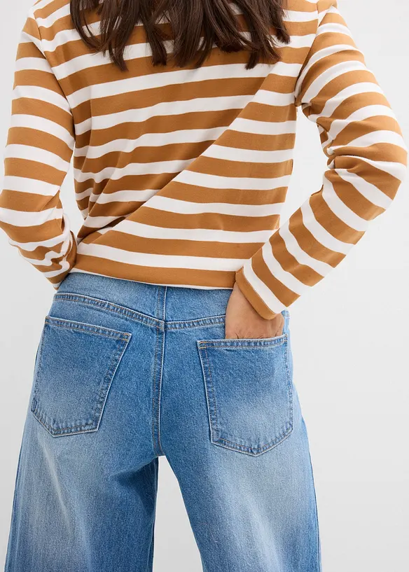 Džíny Wide Leg, Mid Waist, bonprix