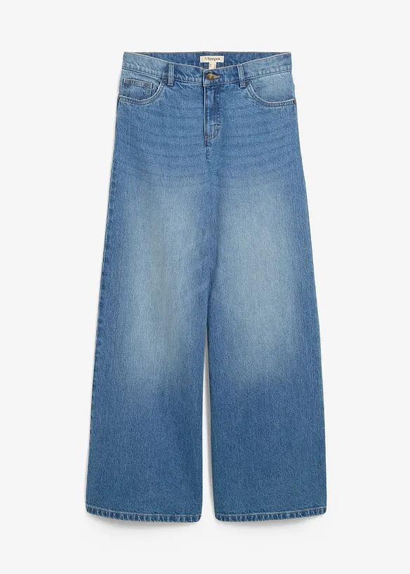 Džíny Wide Leg, Mid Waist, bonprix