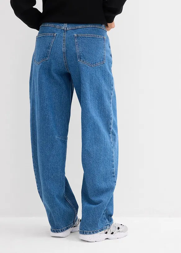 Džíny Barrel, Mid Waist, bonprix