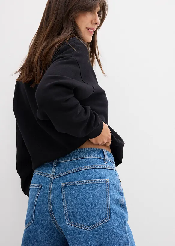 Džíny Barrel, Mid Waist, bonprix