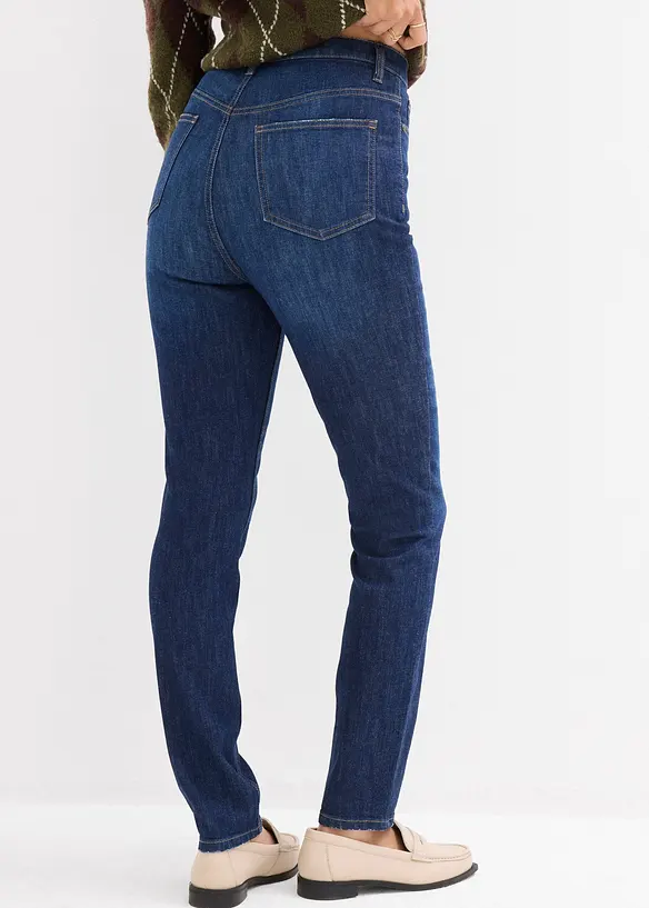 Skinny džíny, High Waist, zkrácené, bonprix