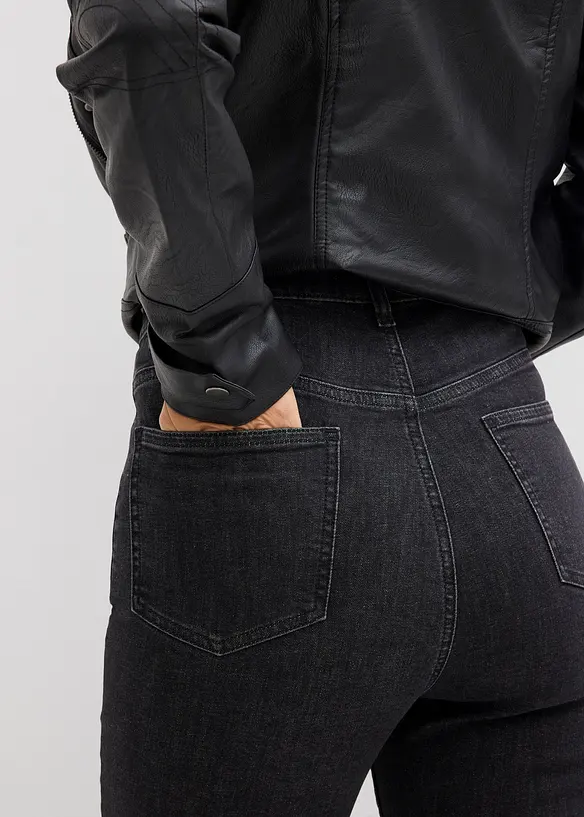 Skinny džíny, High Waist, zkrácené, bonprix