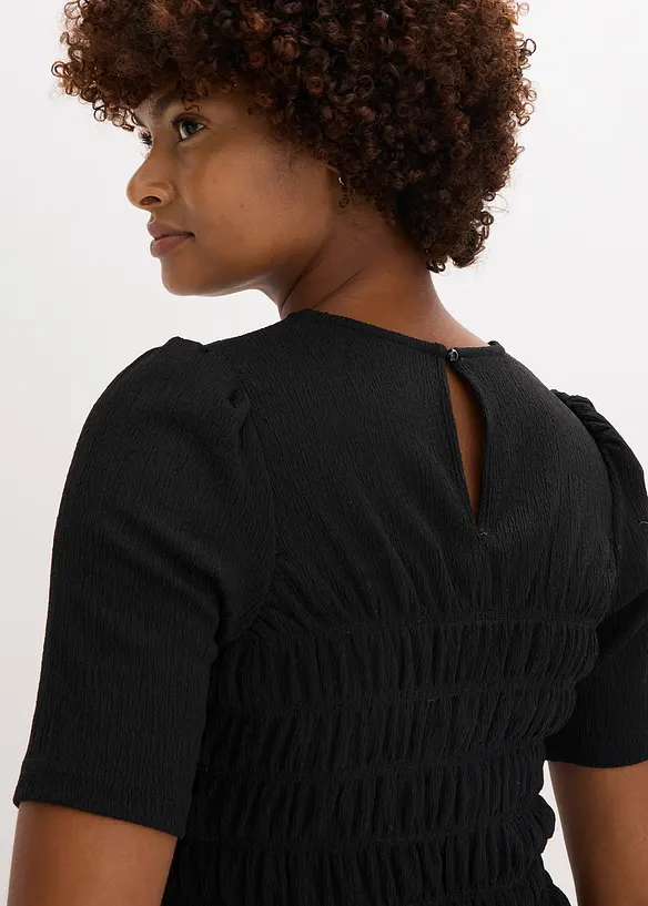 Tričko s žabičkovanou partií, bonprix