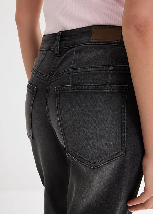 Džíny Barrel, Mid Waist, bonprix