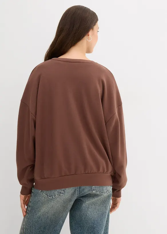 Oversize mikina z měkké bavlněné směsi, bonprix