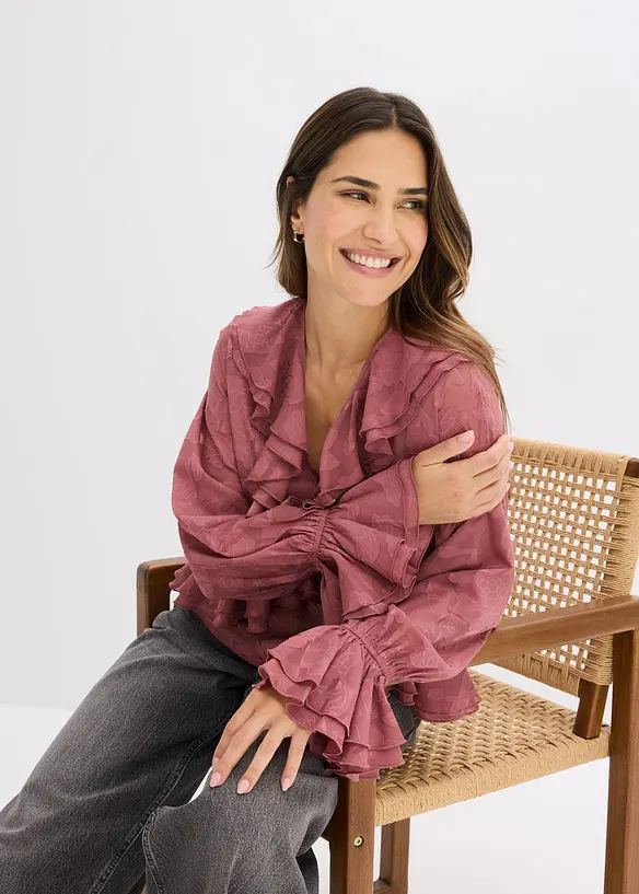 Mírně transparentní šifónová halenka, bonprix